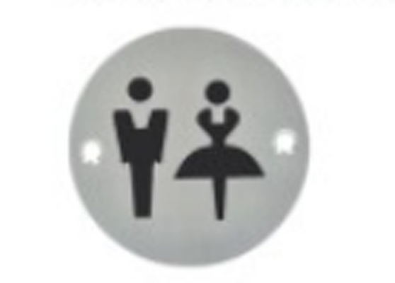 Mujeres y Hombres Toilet Image Baño Puerta Signo En Acrílico Personalizado