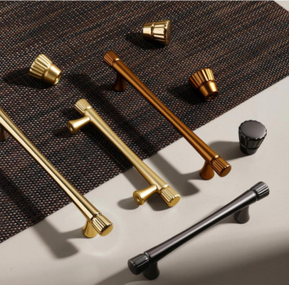 Nuevo diseño de oro de aleación de zinc gabinetes de cocina puerta tirar gabinete tiros y perillas manija manijas de gabinete