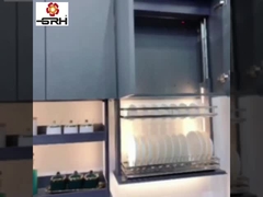 Venta al por mayor de artículos para el hogar elevador vertical gabinete de cocina de frutas y verduras cesta de elevación automática