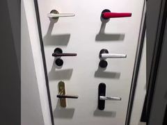 Introduzca la manija de puerta moderna de aleación de zinc, diseño personalizado de la manija de puerta comercial 58*85 mm para usted