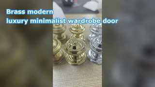Puerta de armario minimalista de lujo moderna de latón, tirador de un solo orificio, cajón, zapatero, nórdico s