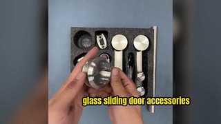 Una lista completa de accesorios para cuarto de ducha, juego de puertas corredizas de acero inoxidable, puertas correderas de vidrio según