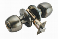 Cerradura de cilindro esférica de acero inoxidable cepillada de la puerta del botón del metal para las puertas del hogar