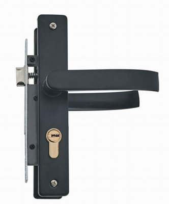 Tire de la cerradura de puerta de madera de la mortaja del hardware cubren con cinc las manetas palanca rectas de cobre amarillo