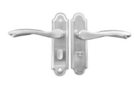 Cerraduras de puerta de seguridad interiores conjunto de manija de acero inoxidable pulido de tornillo montado