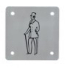Acrílico de acero inoxidable Baño de luz Puerta de número de señales Placas para el baño de baño