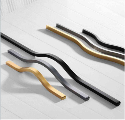 Arreglo de puertas correderas en relieve Muebles de lujo Hardware de dormitorio Armario de cajones oculto Pull Minimalista Incorporado H