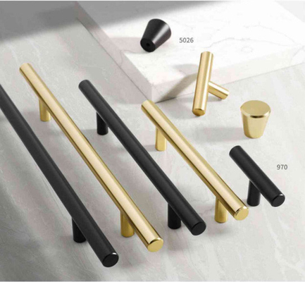 Oro negro níquel de diseño moderno puertas pujan manijas puertas correderas manija en relieve para la puerta del gabinete de la cocina