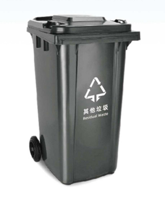 Fabricante 120l 240l 360l 660l 1100l contenedores de basura de plástico de gran tamaño con ruedas al aire libre/basureros/basureros para la venta