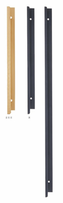 Muebles modernos de aluminio negro mango gabinetes de cocina puerta cajón tirón mango armario mango largo
