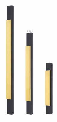 Muebles modernos de aluminio negro mango gabinetes de cocina puerta cajón tirón mango armario mango largo