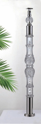 Baluster de cristal de acrílico transparencia clara mangueras tamaño personalizado oro de lujo decorativo acrílico Stai