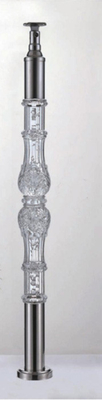 Baluster de cristal de acrílico transparencia clara mangueras tamaño personalizado oro de lujo decorativo acrílico Stai