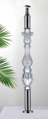 Baluster de cristal de acrílico transparencia clara mangueras tamaño personalizado oro de lujo decorativo acrílico Stai