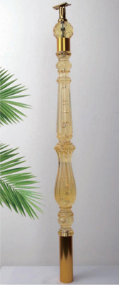 Lujo cristal claro acrílico columnas de guarnición escalera acrílica barandilla