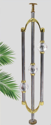 Balustrada de acrílico de tubo redondo Escaleras de cristal Balcón Columna de pilar para barandillas de acrílico Diseño moderno
