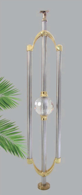 Balustrada de acrílico de tubo redondo Escaleras de cristal Balcón Columna de pilar para barandillas de acrílico Diseño moderno