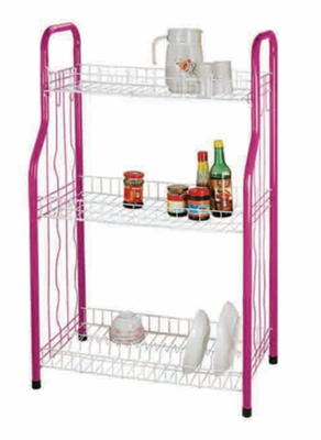 Tipo de cocina de 4 niveles de pie Plato de comedor Estante de platos Estante de secado de platos Estante de platos Estante con una cesta desplegable en forma de U Net