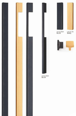 Manija de gabinete de aluminio Matt Ccm Blm Z-negro Abg Ab Matt Oro Rosado Oro