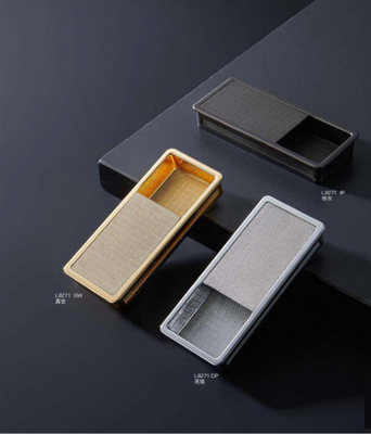 Venta caliente grande aleación de zinc negro industrial Oculto gabinete encasillado mango para caja de herramientas