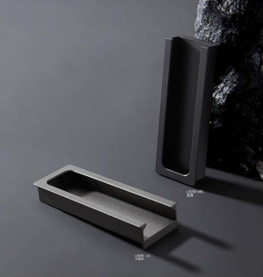 Cocina oculta Dorado Negro y gris oscuro Color Pull manija Recauchutado Armario manijas Manija de cajón