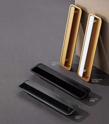 Mayorista de aleación de zinc moderno de lujo gabinete de cocina mango Matt oro negro armario puerta cajón muebles puja mango