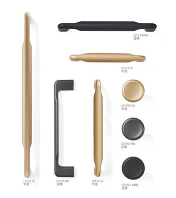 Nuevo estilo europeo de lujo aleación de zinc cepillado níquel oro recto Bar Cabinet puerta hardware interior armario de mano