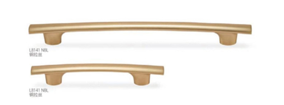 Nuevo estilo europeo de lujo aleación de zinc cepillado níquel oro recto Bar Cabinet puerta hardware interior armario de mano