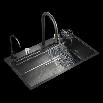 Por mayor Diseño Simple Custom Moderno Rectangular Metal Latón Cromo Doble Lavadero de Cocina Para uso doméstico