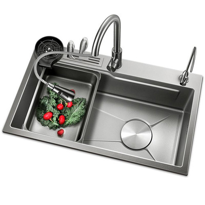 Nano cocina 304 de acero inoxidable lavamanos pequeños hechos a mano tanque único en el sótano de la cuenca del lavabo mayorista de China fábrica