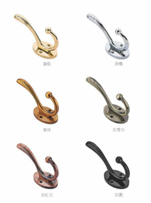 Fabrica personalizada de metal toalla vintage abrigo doble ganchos de pared montaje de pared negro gancho de ropa rústica