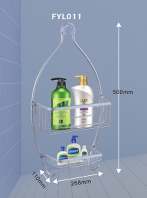 Estantes de baño de dos niveles montados en la pared Estantes de almacenamiento triangulares Estante de almacenamiento Baño trípode Baño ducha Estante de esquina