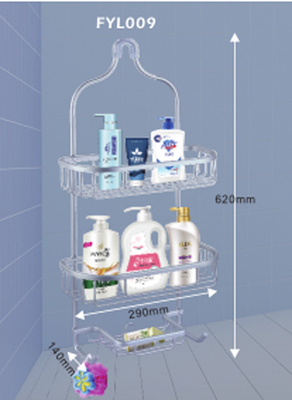 Estantes de baño de dos niveles montados en la pared Estantes de almacenamiento triangulares Estante de almacenamiento Baño trípode Baño ducha Estante de esquina