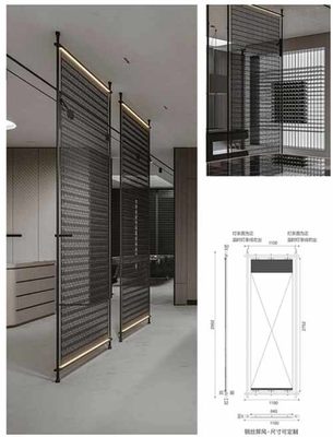 Cortador de pantalla plegable de metal cortado por láser para divisores de habitaciones en todas las estaciones