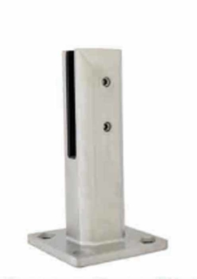 Acero inoxidable ajustable de base cuadrada de doble placa de vidrio para cercas de piscinas balaustradas mangueras