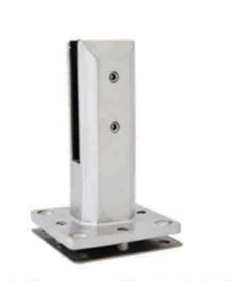 Acero inoxidable ajustable de base cuadrada de doble placa de vidrio para cercas de piscinas balaustradas mangueras