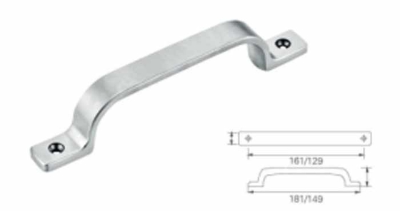 Mango en forma de U sólido 304 de acero inoxidable para instrumentos industriales Equipo de gabinete cajón dibujo de alambre cartón de plata