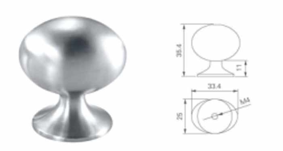 Acero inoxidable 304 Botón de bola para muebles Cabinet puerta de cajón 25mm 30mm rosa separada cocina dormitorio vestidor hotel sala de estar