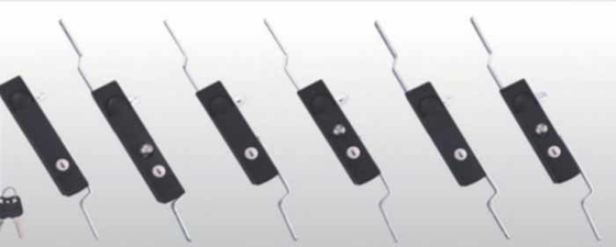 Cerradura de la puerta del armario eléctrico de conexión Cerradura de control de varilla recubierta de polvo negro