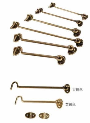 Old-Fashioned Wooden Window Fixing Hook with Brass Window Hasp Buckle Windproof Support Rod for Chinese Door Window Accessories
