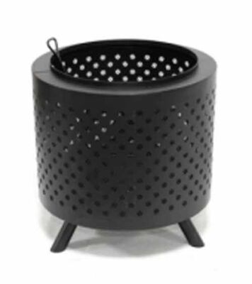 Round Black Camping Outdoor Firepit Barbecue Stove Steel Portable Mini Wood Burning Fire Pit Charcoal Bbq Grill