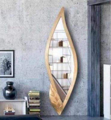 Customized French Room Decorative Large Mirror Wavy Mirror Design Wooden Frame Irregular Shape Dressing Mirror