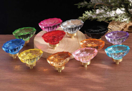 Light Luxury Drawer Crystal Handle Bedside Cabinet Door Handle Crystal Pigeon Egg Porch Cabinet Door Handle