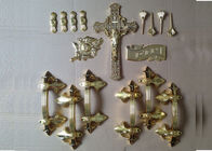 Decoración plateada oro plástico fúnebre Christian Craft Pull Gloves de los accesorios del ataúd