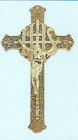La cruz dorada del ataúd maneja las piezas plásticas para los ataúdes europeos