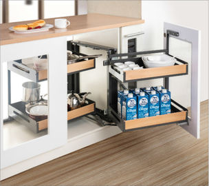 La esquina mágica de la cocina del metal de los accesorios del cajón moderno del gabinete saca la cesta