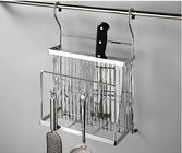 Esquina doble de acero inoxidable del estante de los accesorios modernos color plata de la cocina
