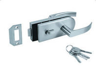 Cerradura de puerta de cristal de acero inoxidable con llave, cierre de puerta de cristal de desplazamiento de la manija