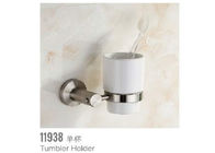 Vaso pulido Brush Holder del cinc de los accesorios del cuarto de baño del metal del soporte de vaso de Tunbler