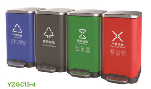 Sostenible la cocina 15L del mudo del OEM bote de basura con el pedal del pie